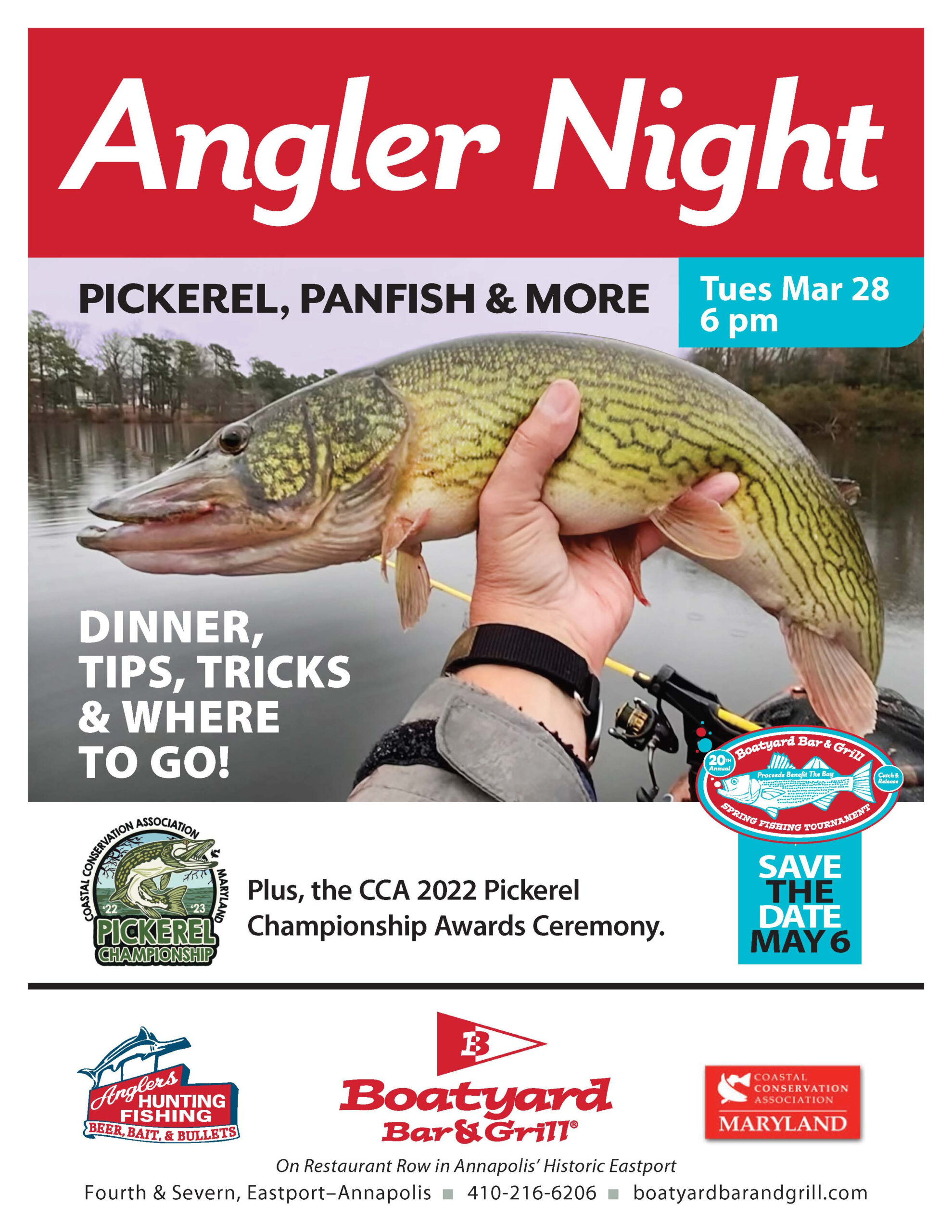 Read more about the article Angler Night & CCA Maryland Pickerel Championship Ceremony